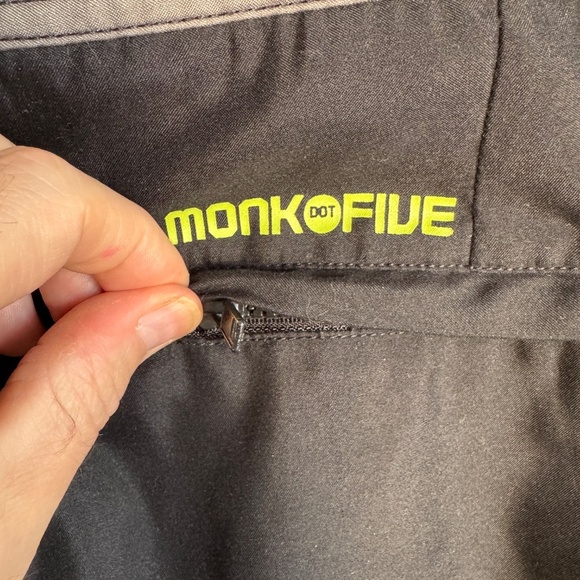 Monk Dot Five Men's Medium Board Shorts Swim Trunks Black Beach Surfer Pool - Picture 5 of 14